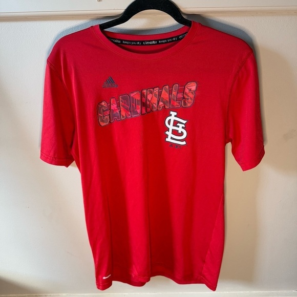 adidas Other - Adidas St. Louis Cardinals Baseball Red Tee